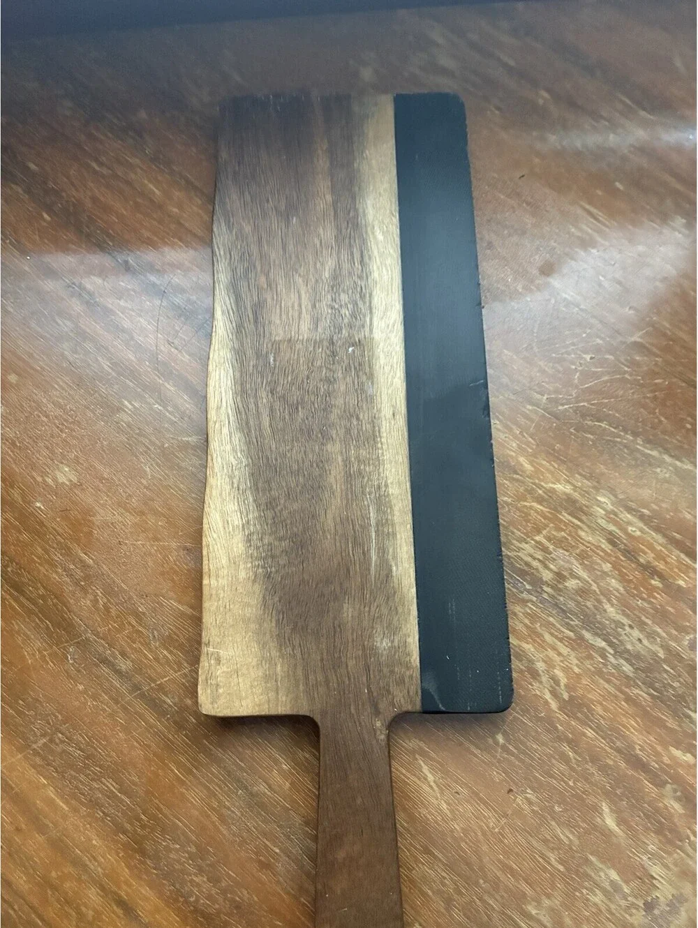 Two-toned serving paddle- artisan wood board- perfect for charcuterie/kitchen